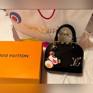 Brand New Louis Vuitton Takashi Murakami Alma in Epi bag charm panda